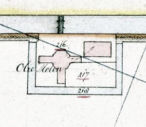 Molen 03937 x Het Schaap (?) (Delft), Detail kadasterkaart 1811-1832 | Database Nederlandse molens media-bestand