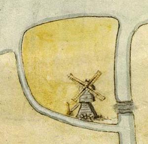 Molen 06677 n Zijllaanpolder / Zijllaan- en Meijepolder (Leiderdorp), Nationaal Archief, kaart 1590, coll. Hingman | Database Nederlandse molens media-bestand