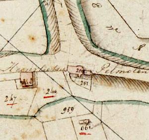 Molen 08884 Heenvlietsche pelmolen (Zwartewaal), fragment kadaster 1811-1832 | Database Nederlandse molens media-bestand