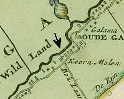 1, Molen 07932 Korenmolen van Oudega (Oudega/ Aldegea), Atlas van Schotanus (1718), kaartfragment gemeente Hemelumer Oldephaert en Noordwolde | Database Nederlandse molens media-bestand