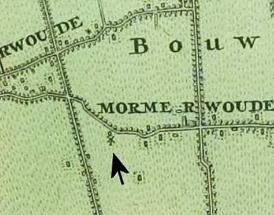 1, Molen 07974 Korenmolen van Murmerwoude (Damwoude/ Damwâld), Atlas van Schotanus (1718), kaartfragment gemeente Dantumadeel | Database Nederlandse molens media-bestand