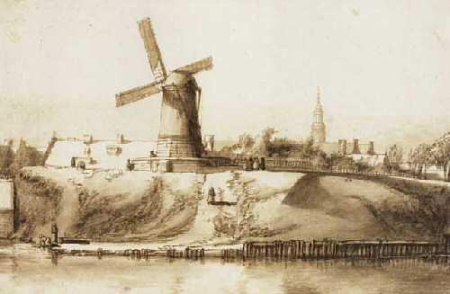 2, Molen 08050 De Ruyter (1e) (Amsterdam), Tekening: Abraham Furnerius, ingezonden door Theo Bakker | Database Nederlandse molens media-bestand