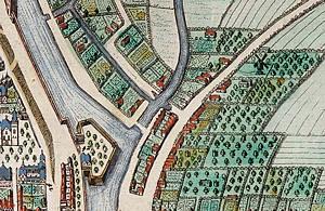 1, Molen 08191 De Gans (1e) (Utrecht), Fragment van kaart Johan Blaeu | Database Nederlandse molens media-bestand