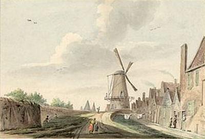 1, Molen 01049 e De Hoop (Haarlem), Tekening van Hendrik Tavenier, 1779 | Database Nederlandse molens media-bestand