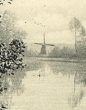 Molen 13154 (poldermolen) (Lochem), Deel ansichtkaart, collectie Wibo Jellema | Database Nederlandse molens media-bestand