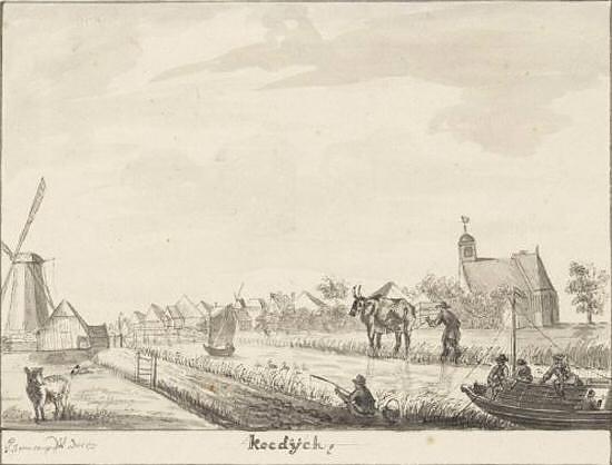 1, Molen 06652 r Zuider Rekerpolder (Bergen), Tekening: G. Boomkamp, 1737 | Database Nederlandse molens media-bestand