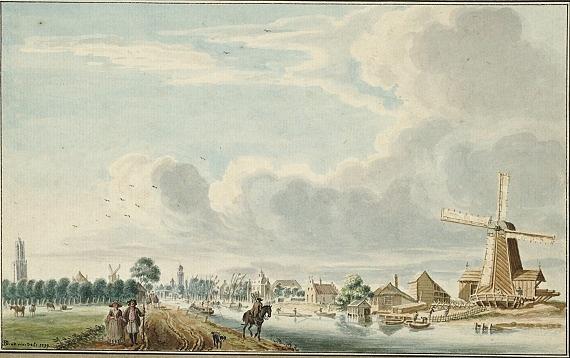 1, Molen 12784 De Eenhoorn / Molen van Roeland Aken (1e) (Utrecht), Jan de Beijer, 1739, Utrechts archief cat.nr. 36024 | Database Nederlandse molens media-bestand