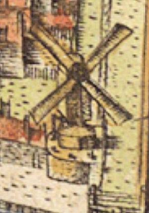 Molen 15917 De Bul (1e) (Alkmaar), detail van onderstaande kaart | Database Nederlandse molens media-bestand