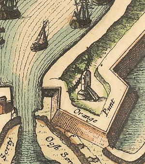 Molen 16589 Molen op Orange Punt (Vlissingen), Detail van ondergenoemde kaart, 1640 | Database Nederlandse molens media-bestand