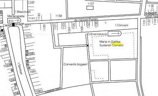 1, Molen 16625 Rosmolen van het Convent van Sinte Maria in Galilea (Den Haag), Plattegrond bij het artikel | Database Nederlandse molens media-bestand