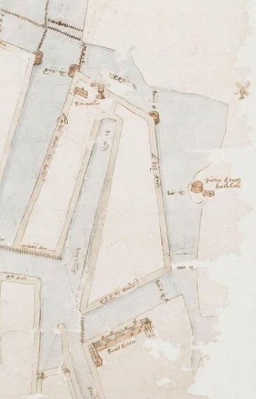 2, Molen 17653 Runmolen van Aelbert Evertsz. (Alkmaar), Anthonisz, A., 1573, deels gerealiseerde plannen, het noorden links | Database Nederlandse molens media-bestand