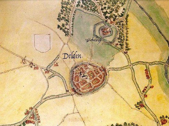 1, Molen 16924 Eschmolen voorganger (Delden), Kaart Jacob van Deventer, ca. 1560 | Database Nederlandse molens media-bestand