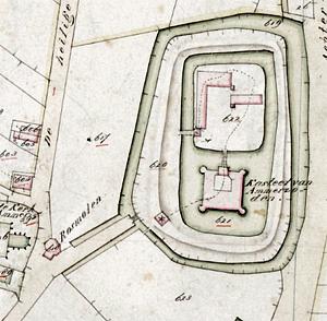 Molen 08798 Rosmolen van Kasteel Ammersoyen (Ammerzoden), fragment kadaster 1811-1832 | Database Nederlandse molens media-bestand